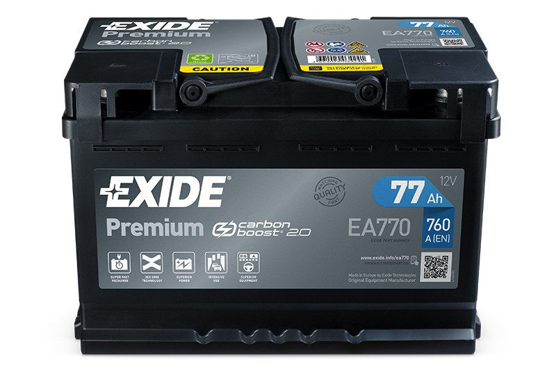 Exide Premium EA770 77Ah 760A - Www.autodalykai.lt - Automobilių Prekės ...