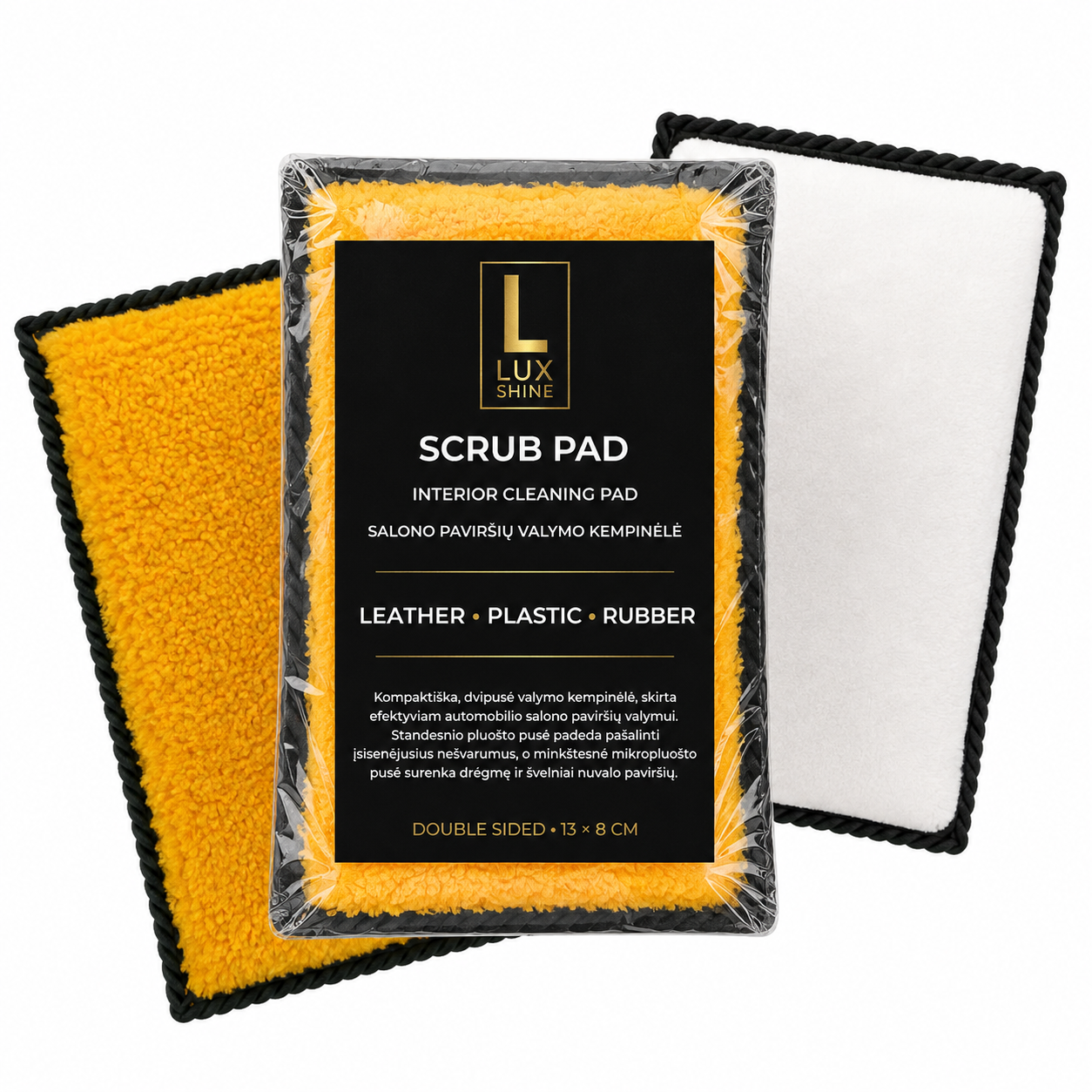 Lux Shine Scrub Pad – dvipusė salono valymo kempinėlė